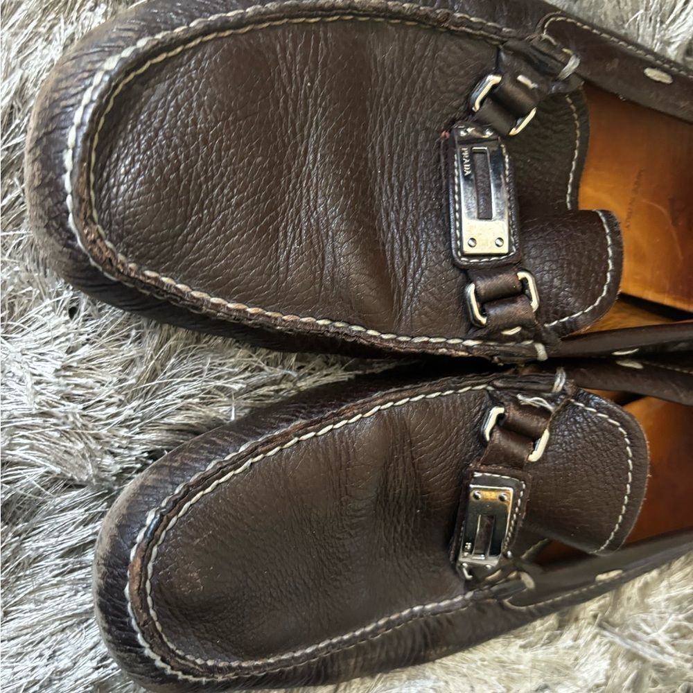COPY - Prada Loafers logo flat driving shoes classic dress shoes y2k - Picture 2 of 8